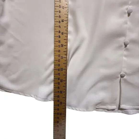 Soft Surroundings Lorenza White Embroidered Puff Sleeve Blouse Women’s XL - Picture 8 of 12